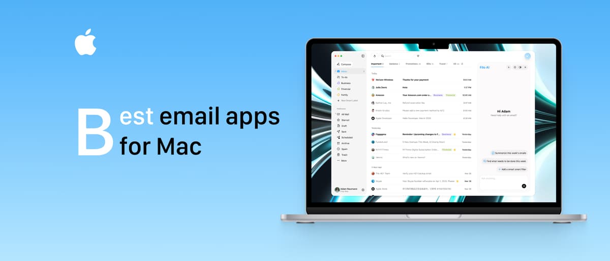 10 Best Email Apps for Mac in 2026 | FiloMail