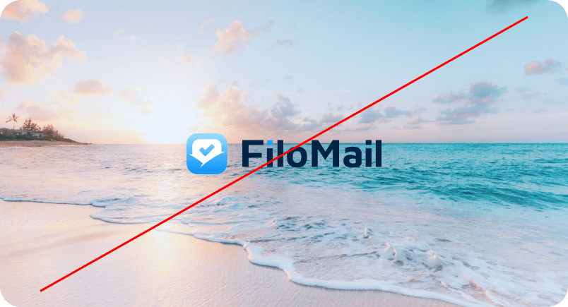 No: Logo placement interferes with busy background.