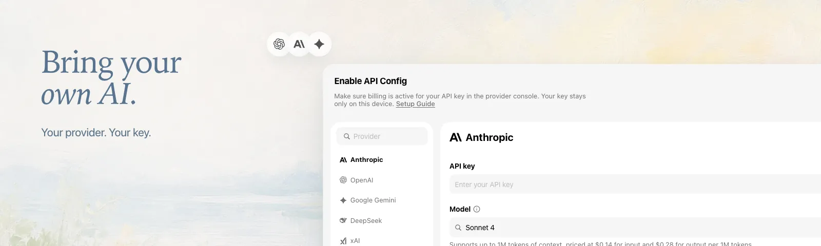 Configuración de API de FiloMail con un proveedor de IA personalizado
